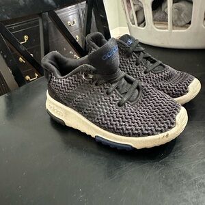 Adidas Kids Black and Cream Sneakers